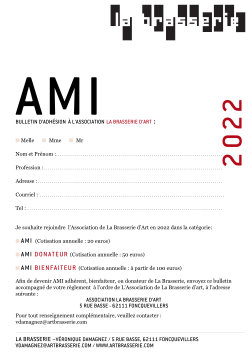 Bulletin adhésion 2022